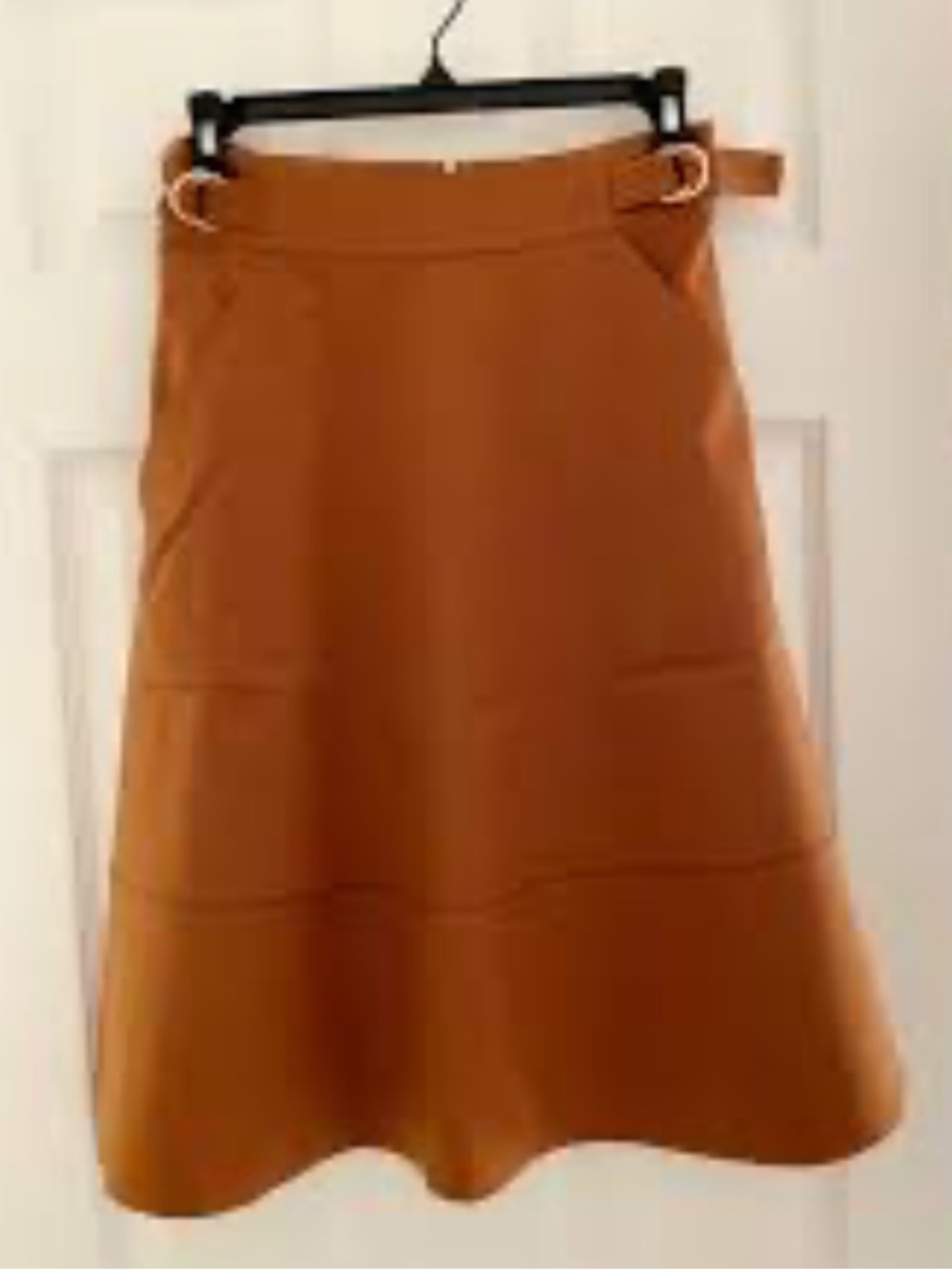 J crew Women’s A-Line Belted Skirt in Camel